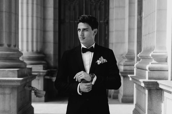 black tie groom attire